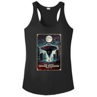 Drones New Jersey Ufo Uap Alien Invasion Ladies PosiCharge Competitor Racerback Tank