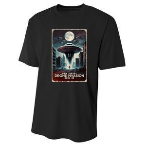 Drones New Jersey Ufo Uap Alien Invasion Performance Sprint T-Shirt