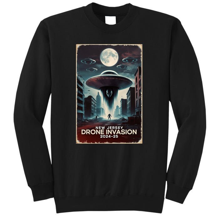 Drones New Jersey Ufo Uap Alien Invasion Tall Sweatshirt