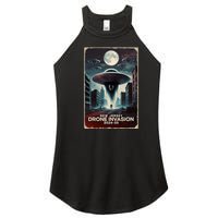 Drones New Jersey Ufo Uap Alien Invasion Women's Perfect Tri Rocker Tank