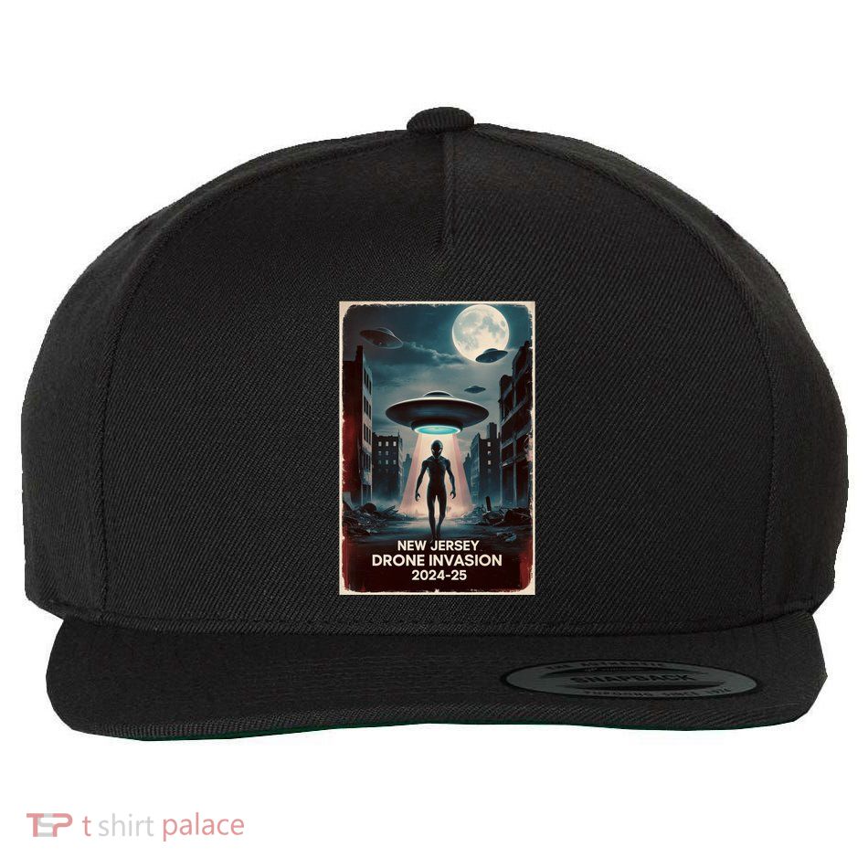 Drones New Jersey Ufo Uap Alien Invasion Wool Snapback Cap