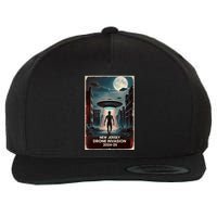 Drones New Jersey Ufo Uap Alien Invasion Wool Snapback Cap