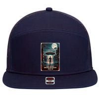 Drones New Jersey Ufo Uap Alien Invasion 7 Panel Mesh Trucker Snapback Hat