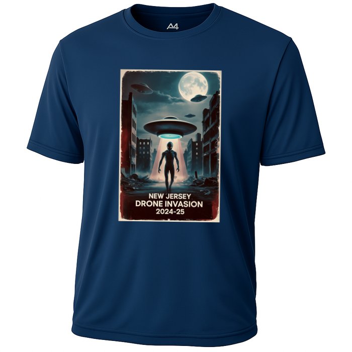 Drones New Jersey Ufo Uap Alien Invasion Cooling Performance Crew T-Shirt