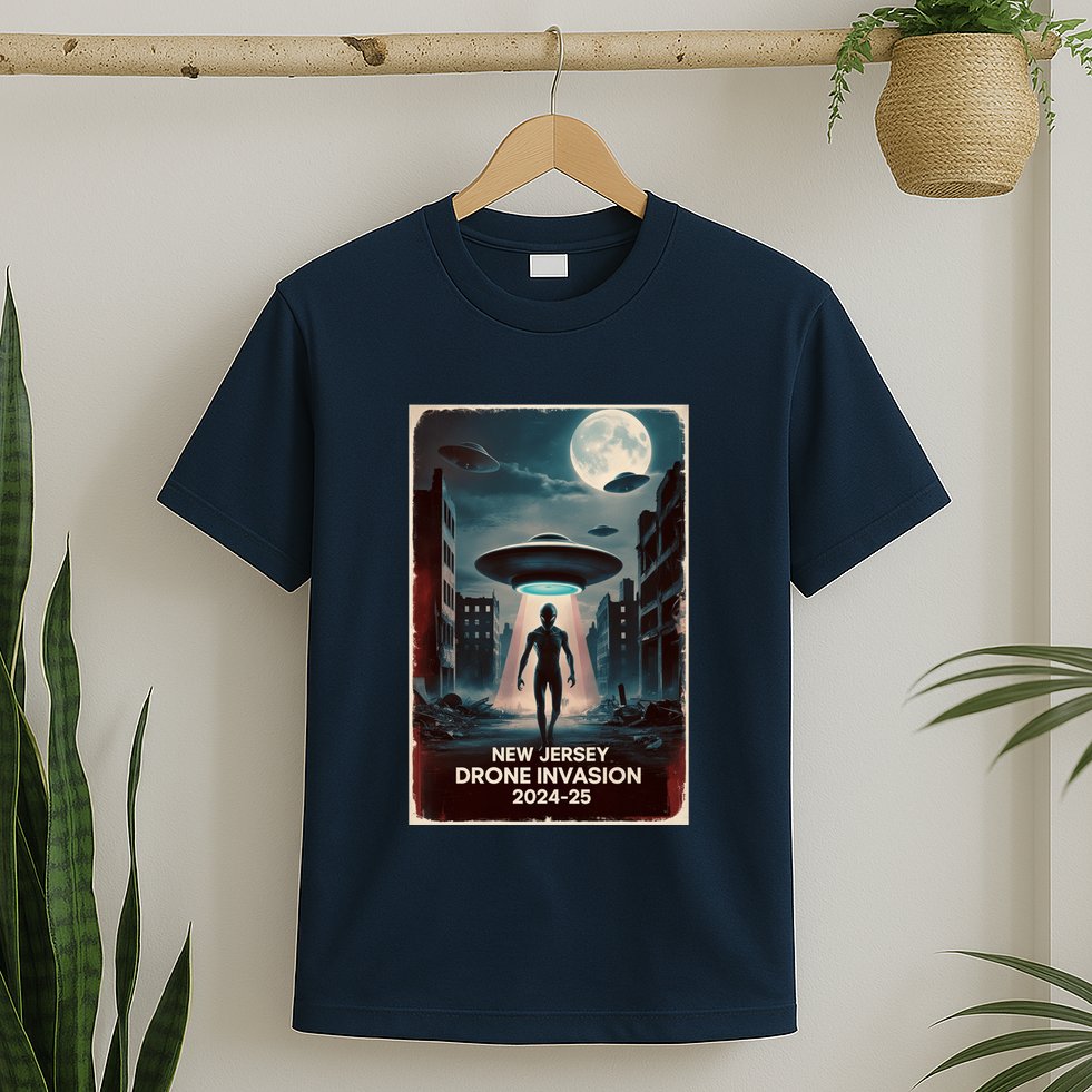 Drones New Jersey Ufo Uap Alien Invasion T-Shirt