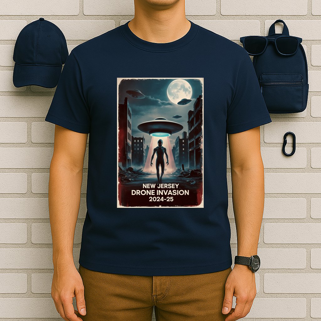 Drones New Jersey Ufo Uap Alien Invasion T-Shirt