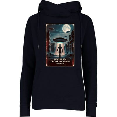 Drones New Jersey Ufo Uap Alien Invasion Womens Funnel Neck Pullover Hood