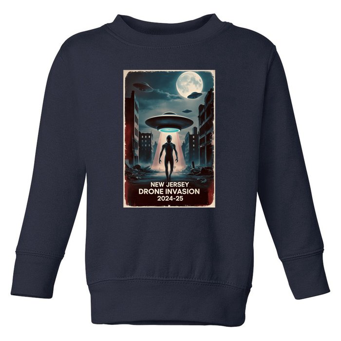 Drones New Jersey Ufo Uap Alien Invasion Toddler Sweatshirt