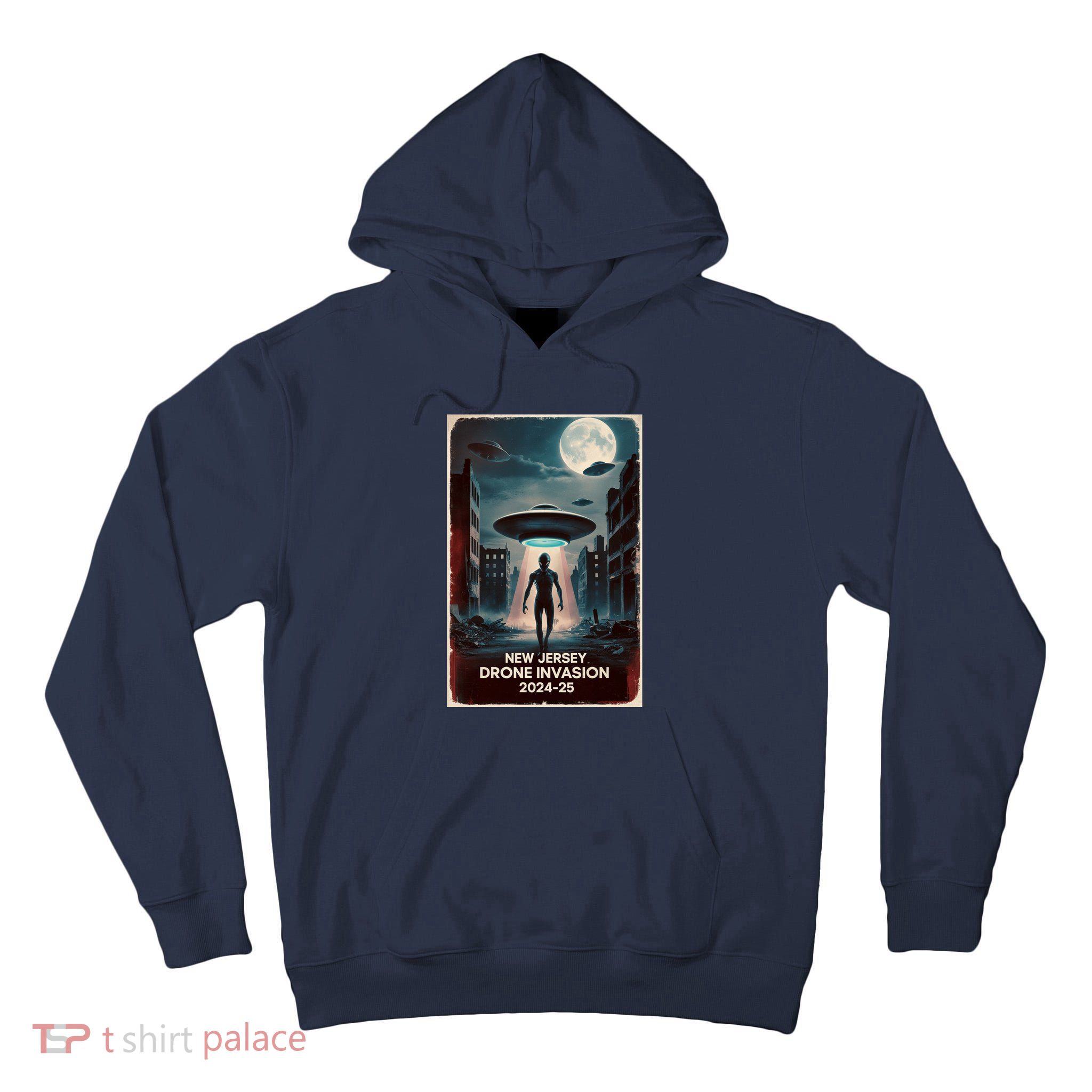 Drones New Jersey Ufo Uap Alien Invasion Tall Hoodie