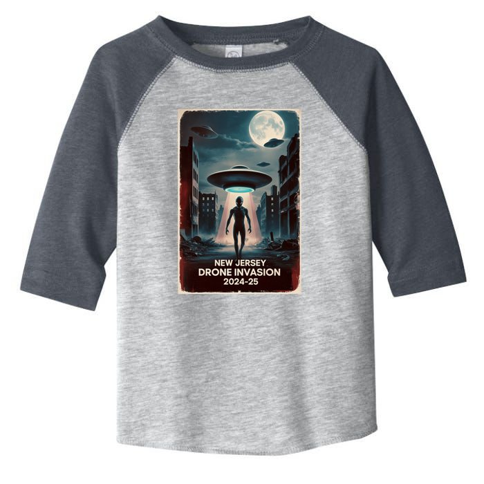 Drones New Jersey Ufo Uap Alien Invasion Toddler Fine Jersey T-Shirt