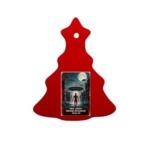 Drones New Jersey Ufo Uap Alien Invasion Ceramic Tree Ornament