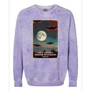 Drones New Jersey Ufo Uap Alien Invasion Colorblast Crewneck Sweatshirt