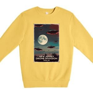 Drones New Jersey Ufo Uap Alien Invasion Premium Crewneck Sweatshirt