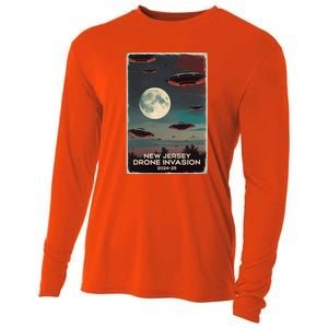 Drones New Jersey Ufo Uap Alien Invasion Cooling Performance Long Sleeve Crew