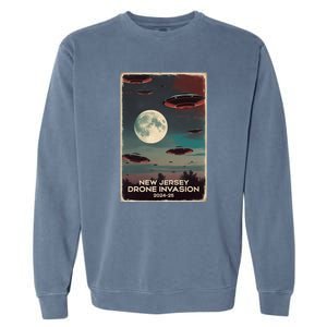 Drones New Jersey Ufo Uap Alien Invasion Garment-Dyed Sweatshirt