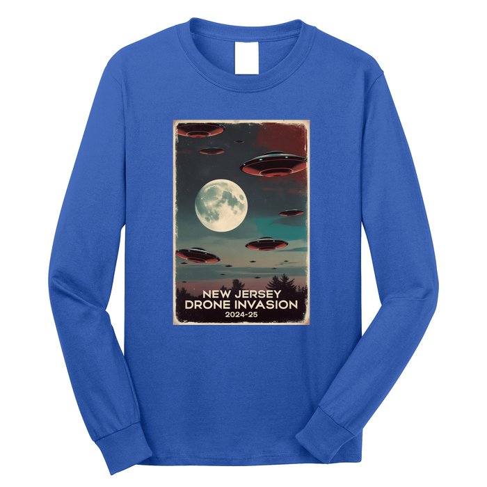 Drones New Jersey Ufo Uap Alien Invasion Long Sleeve Shirt