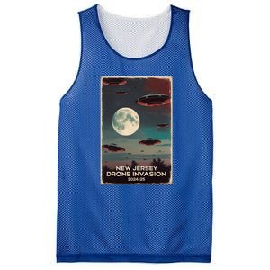 Drones New Jersey Ufo Uap Alien Invasion Mesh Reversible Basketball Jersey Tank