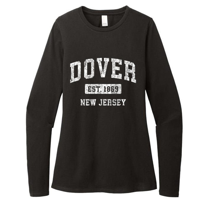 Dover New Jersey Nj Vintage Sports Established Womens CVC Long Sleeve Shirt