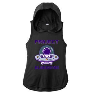 Drones New Jersey Ufo Uap Alien Invasion Project Bluebeam Ladies PosiCharge Tri-Blend Wicking Draft Hoodie Tank