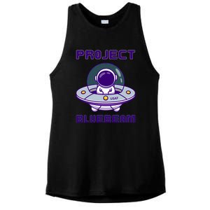 Drones New Jersey Ufo Uap Alien Invasion Project Bluebeam Ladies PosiCharge Tri-Blend Wicking Tank