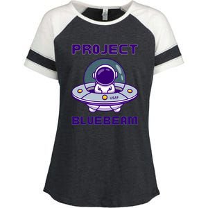 Drones New Jersey Ufo Uap Alien Invasion Project Bluebeam Enza Ladies Jersey Colorblock Tee