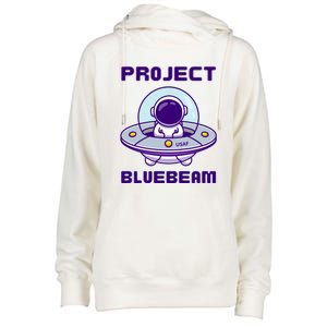 Drones New Jersey Ufo Uap Alien Invasion Project Bluebeam Womens Funnel Neck Pullover Hood