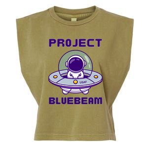 Drones New Jersey Ufo Uap Alien Invasion Project Bluebeam Garment-Dyed Women's Muscle Tee