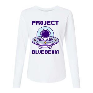 Drones New Jersey Ufo Uap Alien Invasion Project Bluebeam Womens Cotton Relaxed Long Sleeve T-Shirt