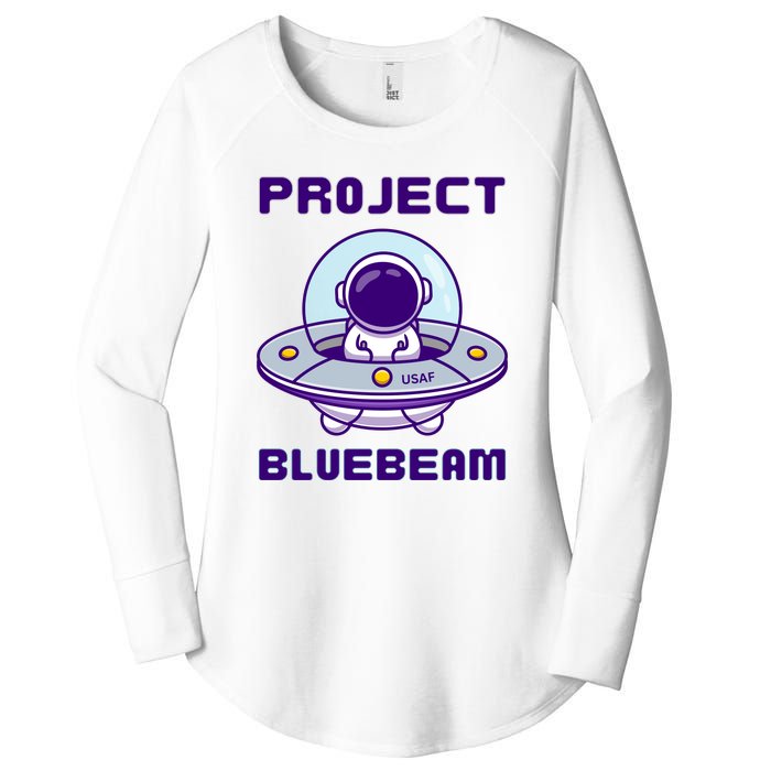 Drones New Jersey Ufo Uap Alien Invasion Project Bluebeam Women's Perfect Tri Tunic Long Sleeve Shirt