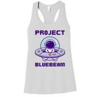 Drones New Jersey Ufo Uap Alien Invasion Project Bluebeam Women's Racerback Tank