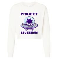 Drones New Jersey Ufo Uap Alien Invasion Project Bluebeam Cropped Pullover Crew