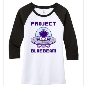 Drones New Jersey Ufo Uap Alien Invasion Project Bluebeam Women's Tri-Blend 3/4-Sleeve Raglan Shirt