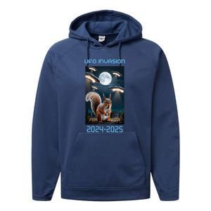 Drones New Jersey Ufo Uap Performance Fleece Hoodie