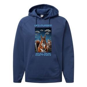 Drones New Jersey Ufo Uap Performance Fleece Hoodie