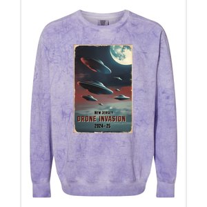 Drones New Jersey Ufo Uap Alien Invasion Colorblast Crewneck Sweatshirt