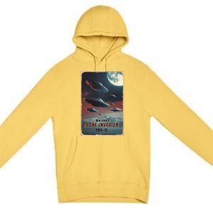 Drones New Jersey Ufo Uap Alien Invasion Premium Pullover Hoodie