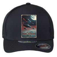 Drones New Jersey Ufo Uap Alien Invasion Flexfit Unipanel Trucker Cap