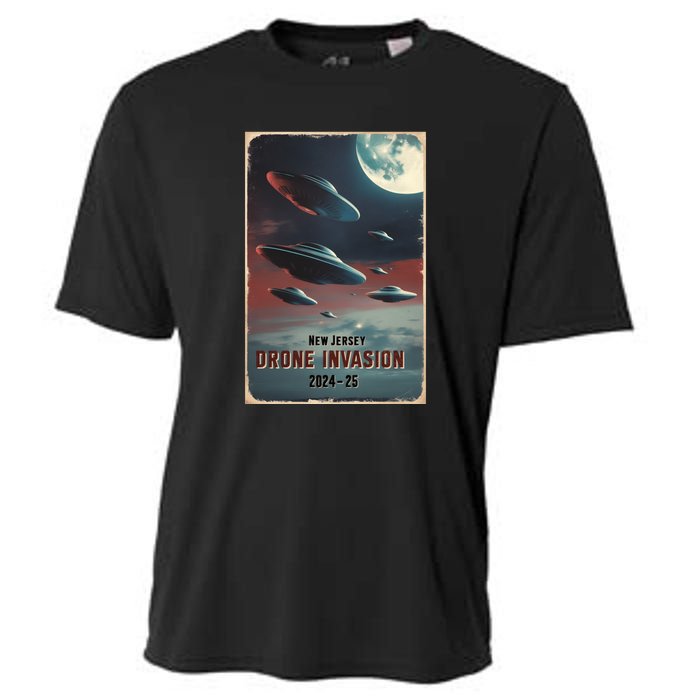 Drones New Jersey Ufo Uap Alien Invasion Cooling Performance Crew T-Shirt