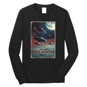 Drones New Jersey Ufo Uap Alien Invasion Long Sleeve Shirt