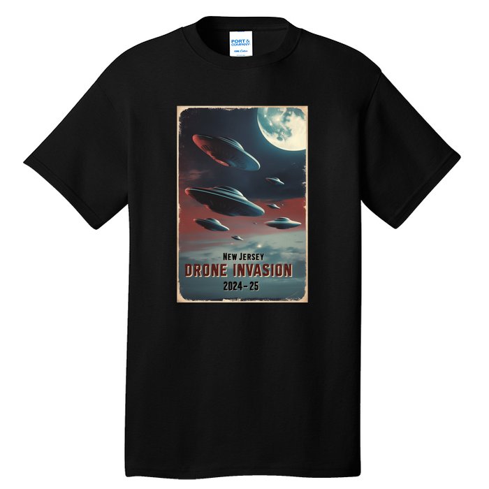 Drones New Jersey Ufo Uap Alien Invasion Tall T-Shirt