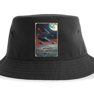 Drones New Jersey Ufo Uap Alien Invasion Sustainable Bucket Hat