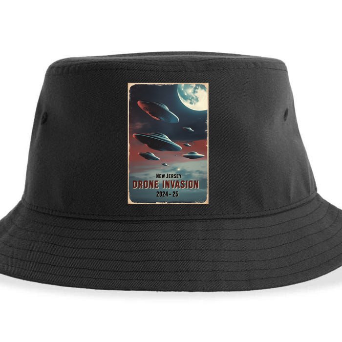 Drones New Jersey Ufo Uap Alien Invasion Sustainable Bucket Hat