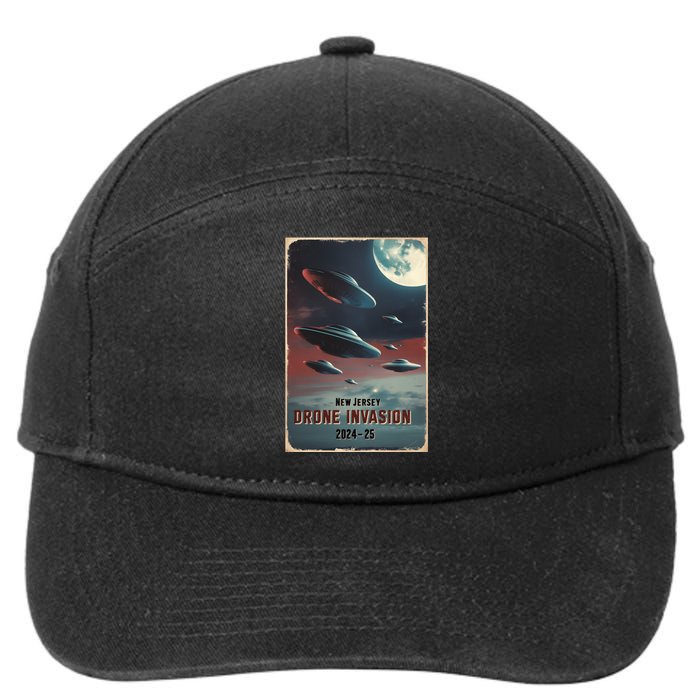 Drones New Jersey Ufo Uap Alien Invasion 7-Panel Snapback Hat