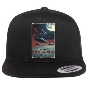 Drones New Jersey Ufo Uap Alien Invasion Flat Bill Trucker Hat