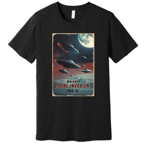 Drones New Jersey Ufo Uap Alien Invasion Premium T-Shirt