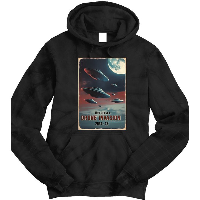 Drones New Jersey Ufo Uap Alien Invasion Tie Dye Hoodie