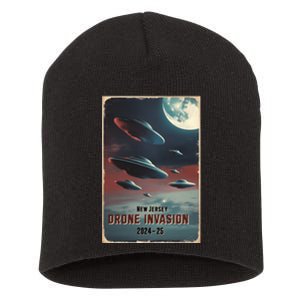 Drones New Jersey Ufo Uap Alien Invasion Short Acrylic Beanie