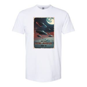 Drones New Jersey Ufo Uap Alien Invasion Softstyle CVC T-Shirt