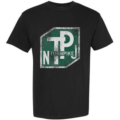 Distressed New Jersey Turnpike State Road Sign Garment-Dyed Heavyweight T-Shirt