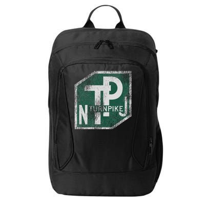 Distressed New Jersey Turnpike State Road Sign City Backpack